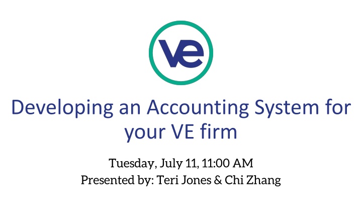 An Accounting System for Your VE Firm