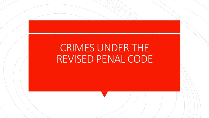 crimes under the revised penal code n.w