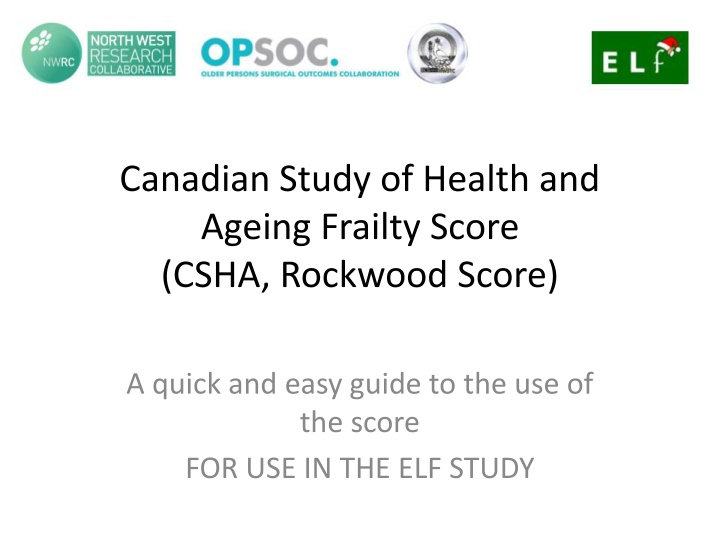 canadian study of health and ageing frailty score n.w