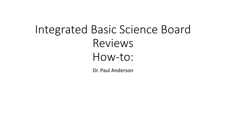 integrated basic science board reviews how to n.w