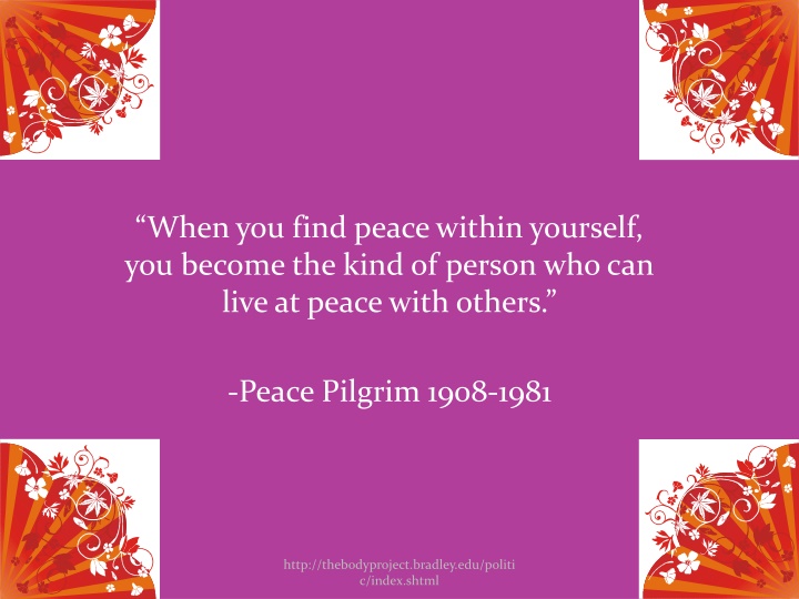 when you find peace within yourself you become n.w