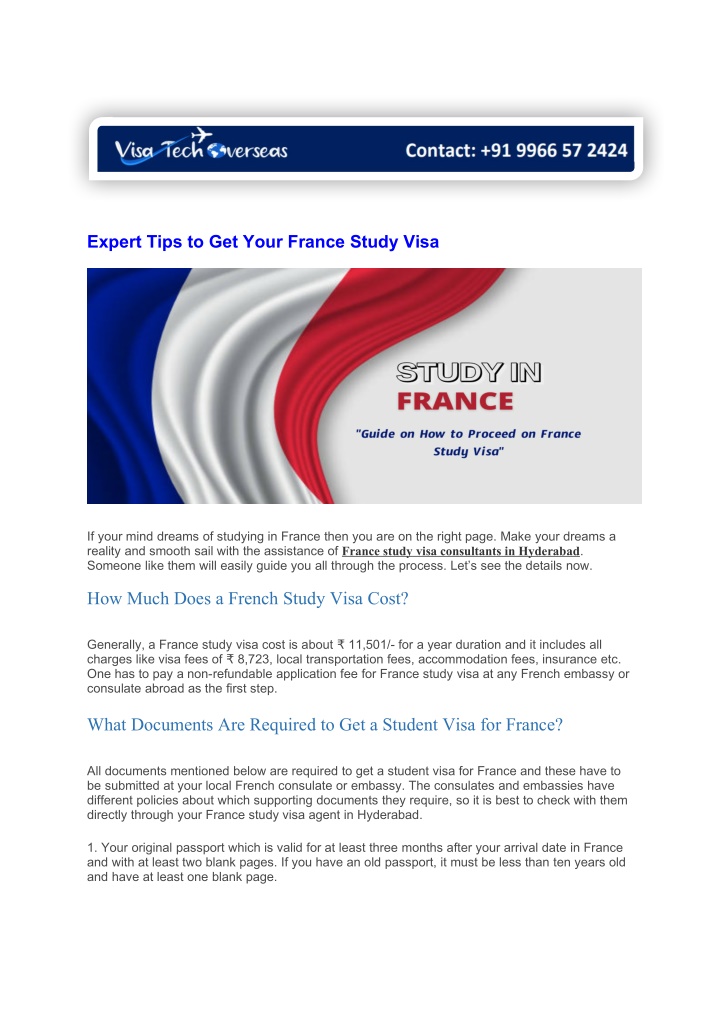 expert tips to get your france study visa n.w