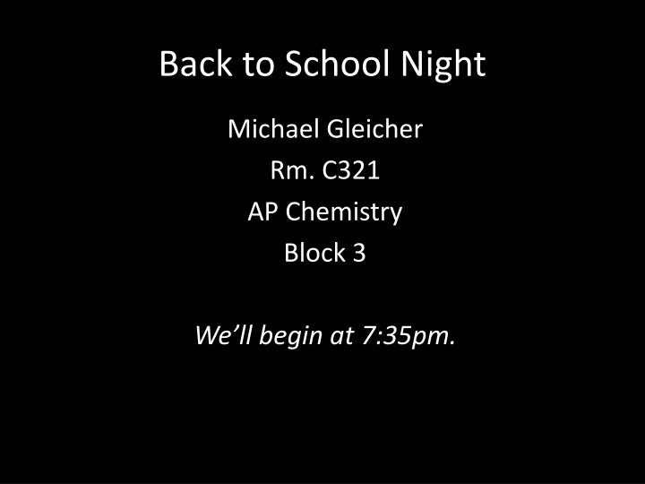 back to school night n.w