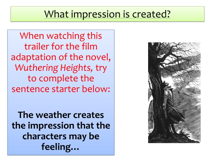 what impression is created n.w