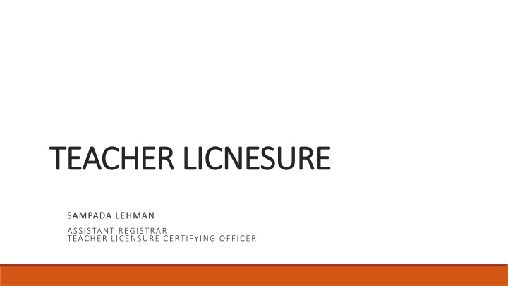 teacher licnesure teacher licnesure n.w