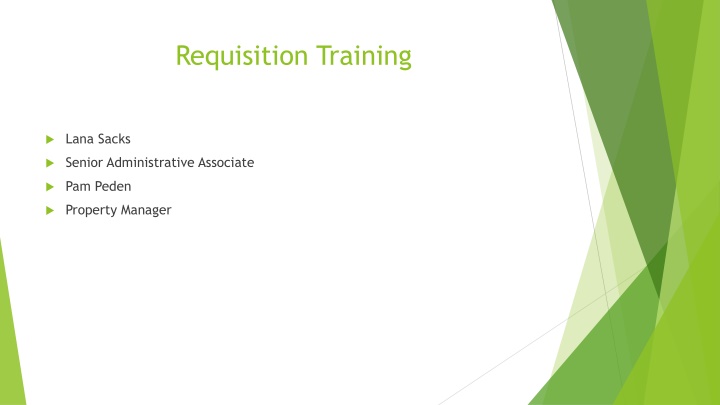requisition training n.w