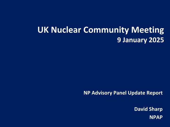 uk nuclear community meeting n.w