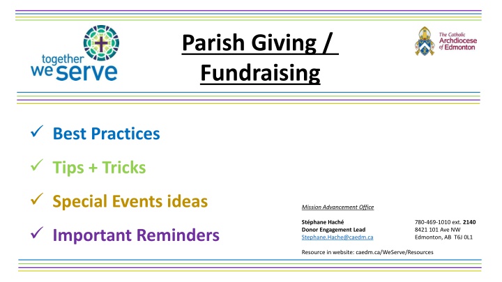 parish giving fundraising n.w