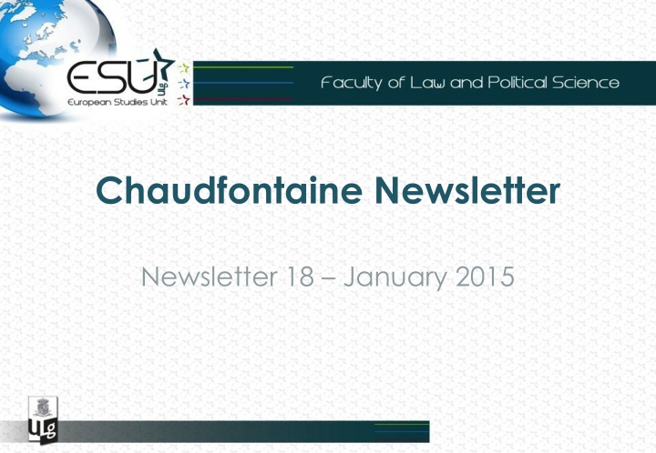 chaudfontaine newsletter n.w