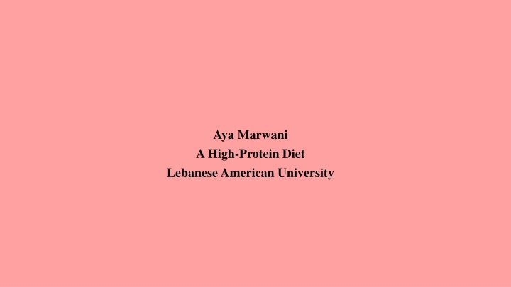 aya marwani a high protein diet lebanese american n.w