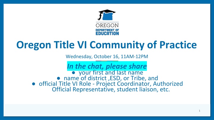 oregon title vi community of practice n.w