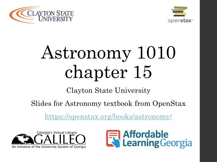 astronomy 1010 chapter 15 n.w