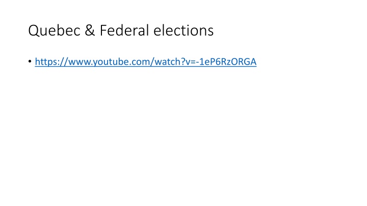 quebec federal elections n.w