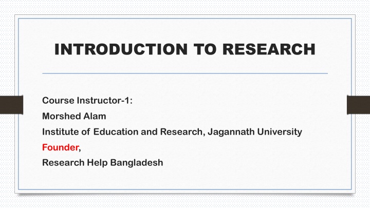 introduction to research n.w