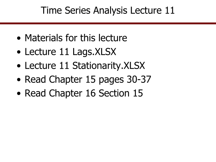 time series analysis lecture 11 n.w