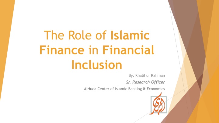 the role of islamic finance in financial inclusion n.w