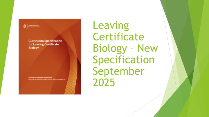leaving certificate biology new specification n.w