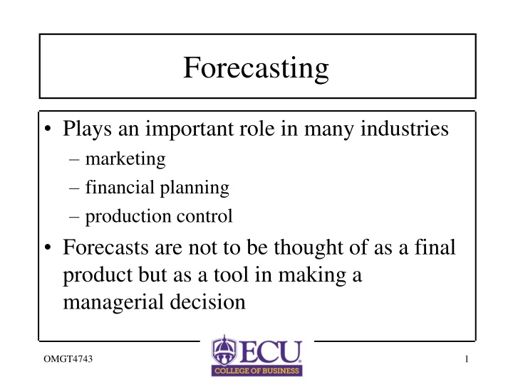 forecasting n.w