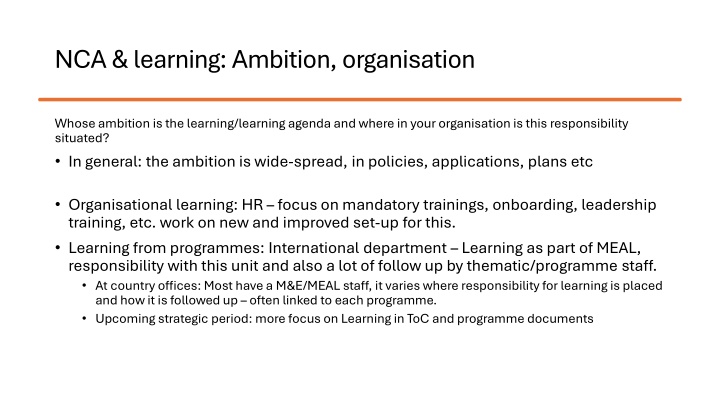 nca learning ambition organisation n.w