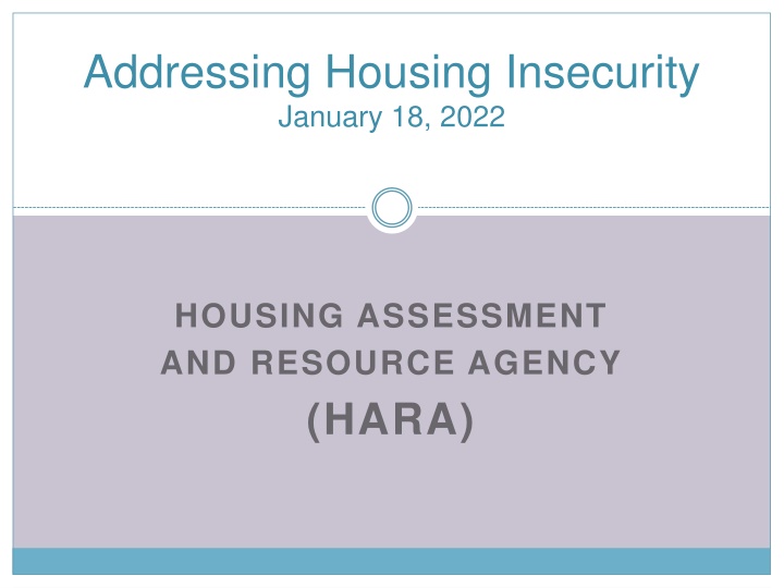 addressing housing insecurity january 18 2022 n.w