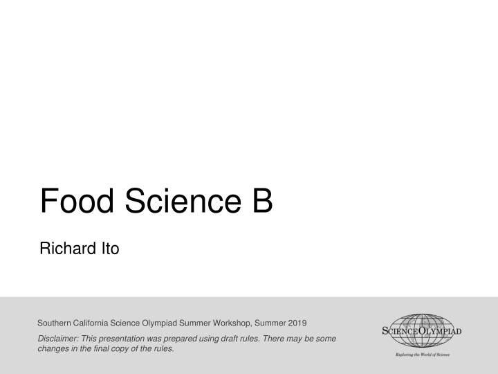 food science b n.w
