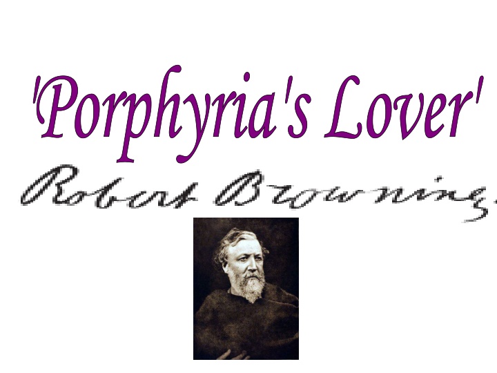 porphyria s lover n.w