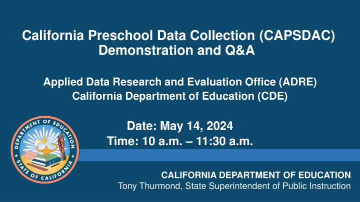 california preschool data collection capsdac n.w