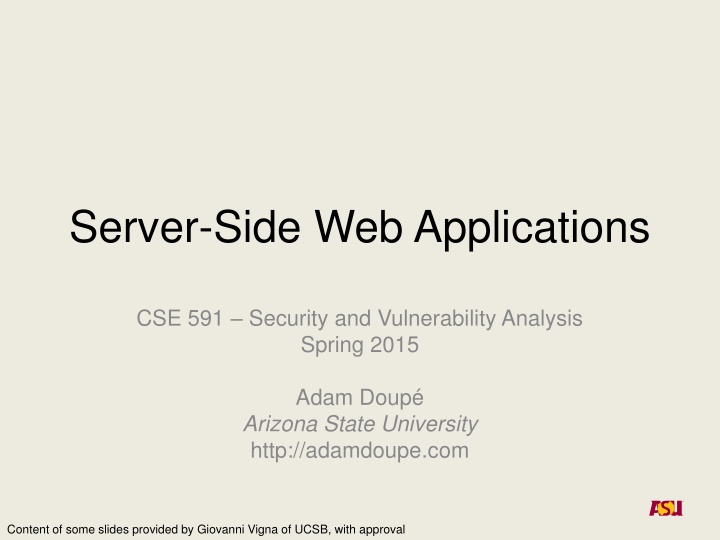 server side web applications n.w