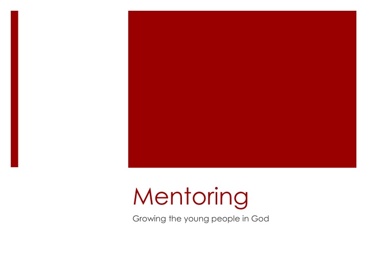 mentoring growing the young people in god n.w