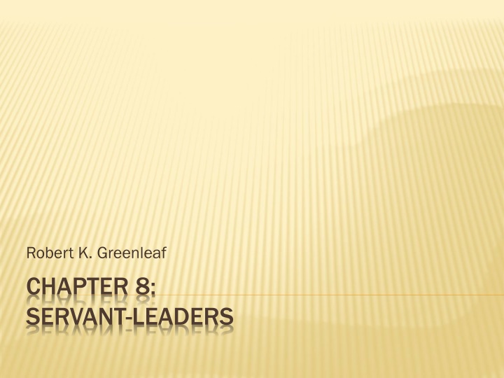 robert k greenleaf n.w