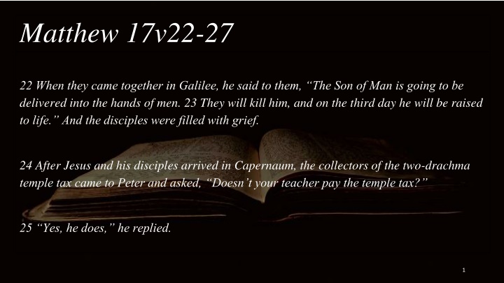 matthew 17v22 27 n.w