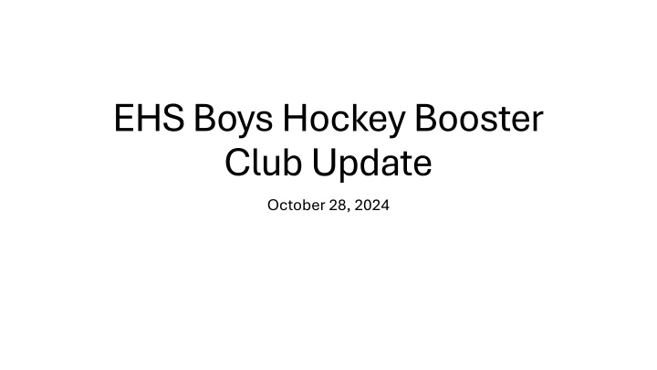 ehs boys hockey booster club update october n.w