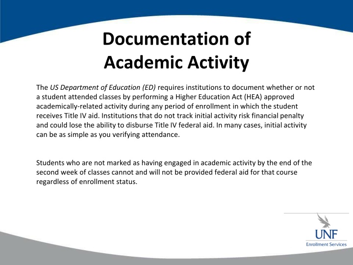 documentation of academic activity n.w