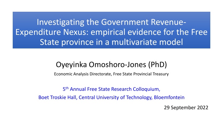 investigating the government revenue expenditure n.w