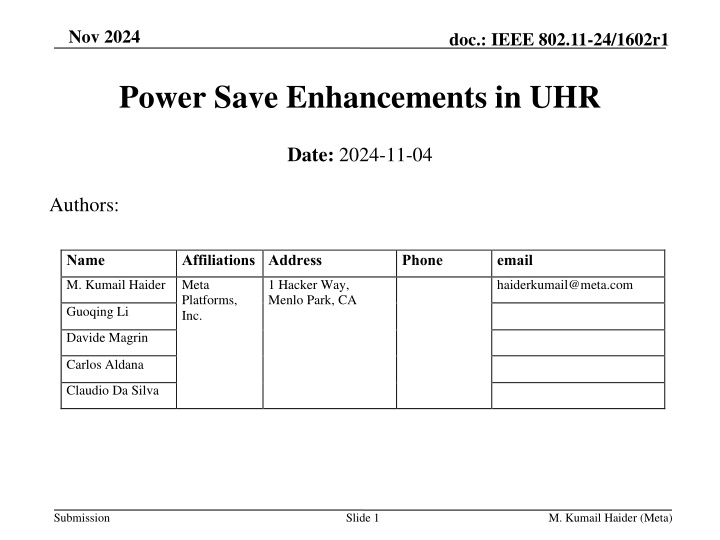 Power Saving Enhancements in IEEE 802.11 Networks