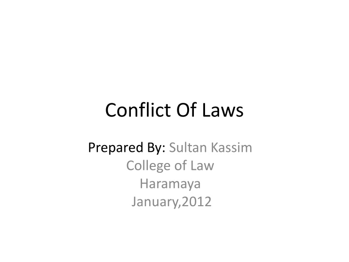 conflict of laws n.w