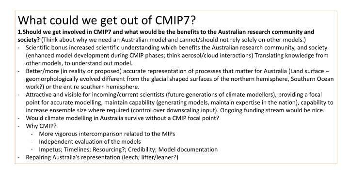 what could we get out of cmip7 1 should n.w