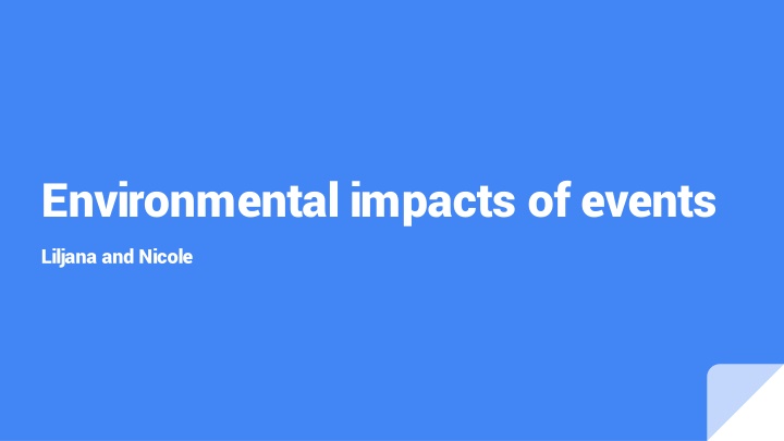 environmental impacts of events n.w