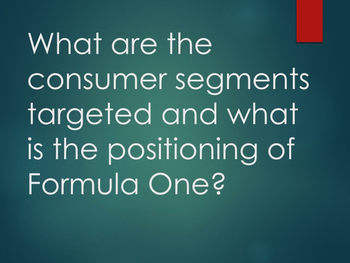 what are the consumer segments targeted and what n.w