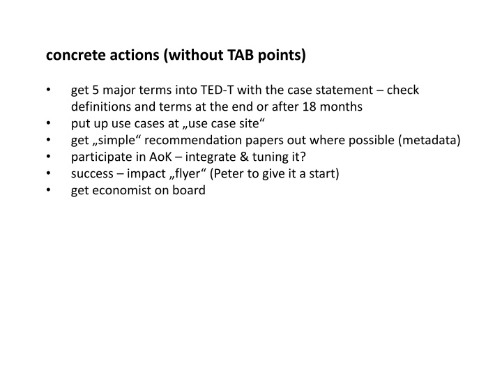concrete actions without tab points n.w