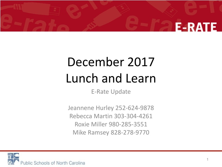 december 2017 lunch and learn e rate update n.w
