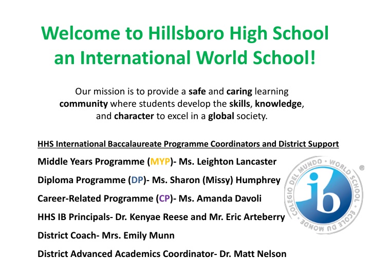 welcome to hillsboro high school an international n.w