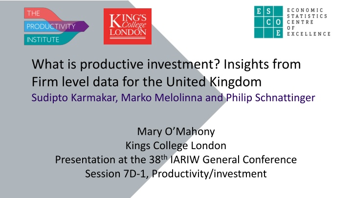 what is productive investment insights from firm n.w