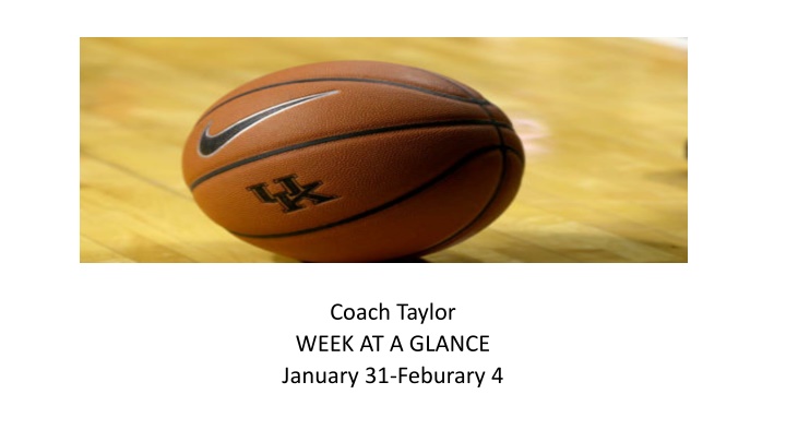 coach taylor week at a glance january 31 feburary n.w