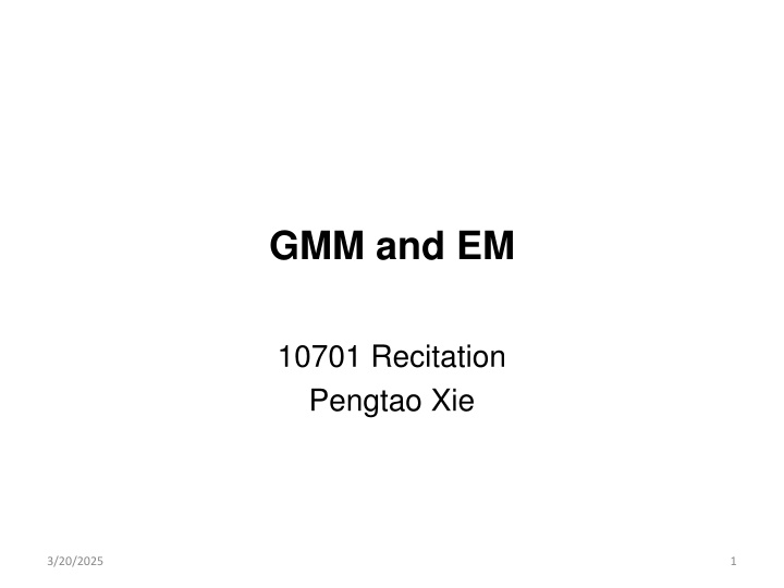 gmm and em n.w