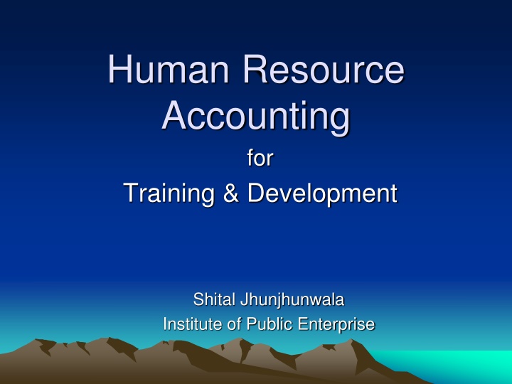 human resource accounting for training development n.w