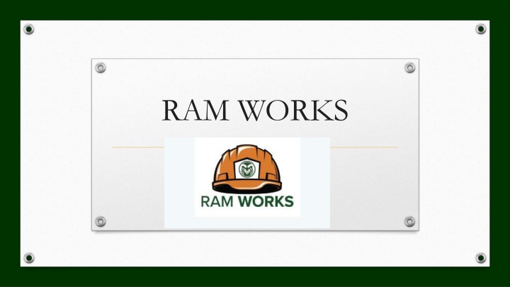 ram works n.w