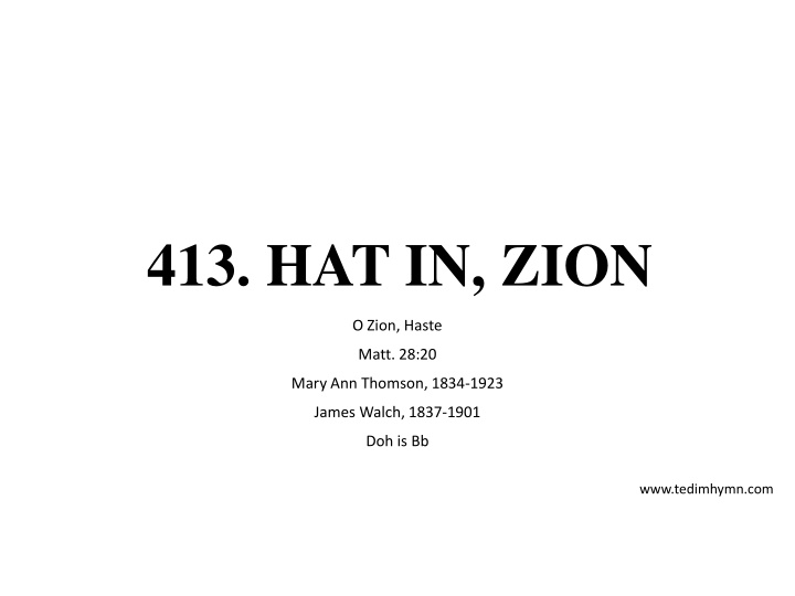 413 hat in zion n.w