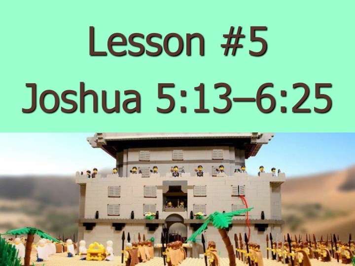 lesson 5 joshua 5 13 6 25 n.w