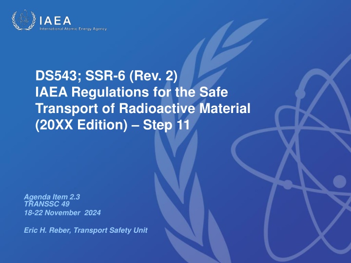 ds543 ssr 6 rev 2 iaea regulations for the safe n.w
